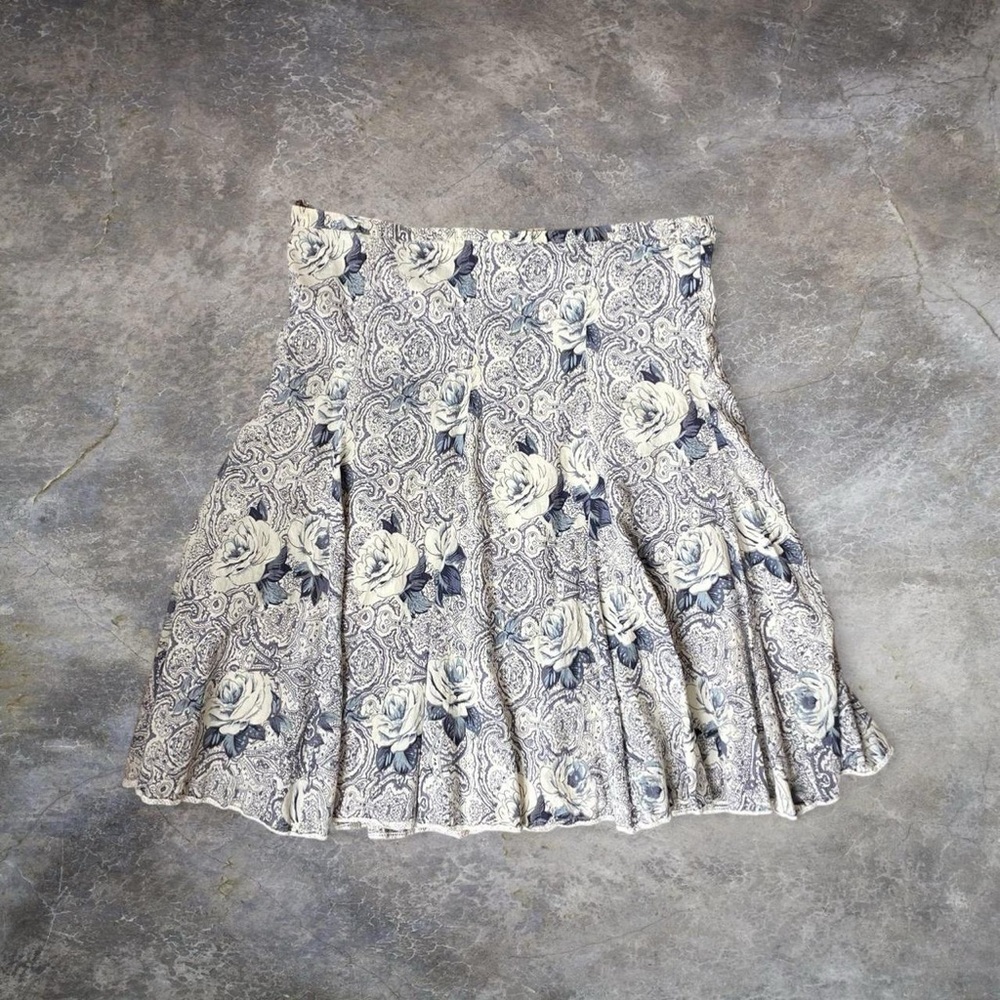 Northstyle Floral Pleated A-Line Skirt